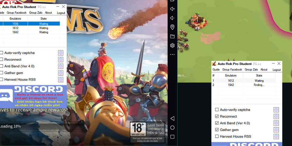 Review Tool Auto Gems RSS Rok Rise of KingDoms